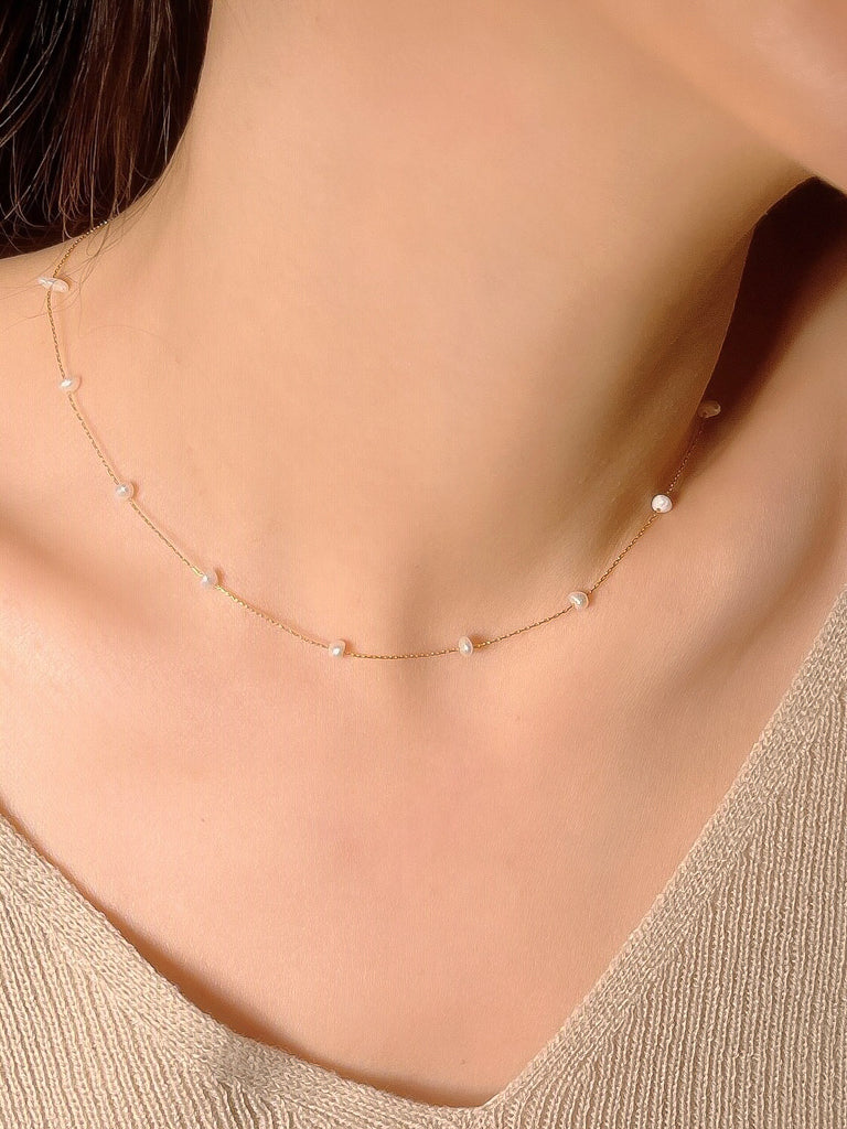Thin pearl neck Ⅱ (淡水真珠)