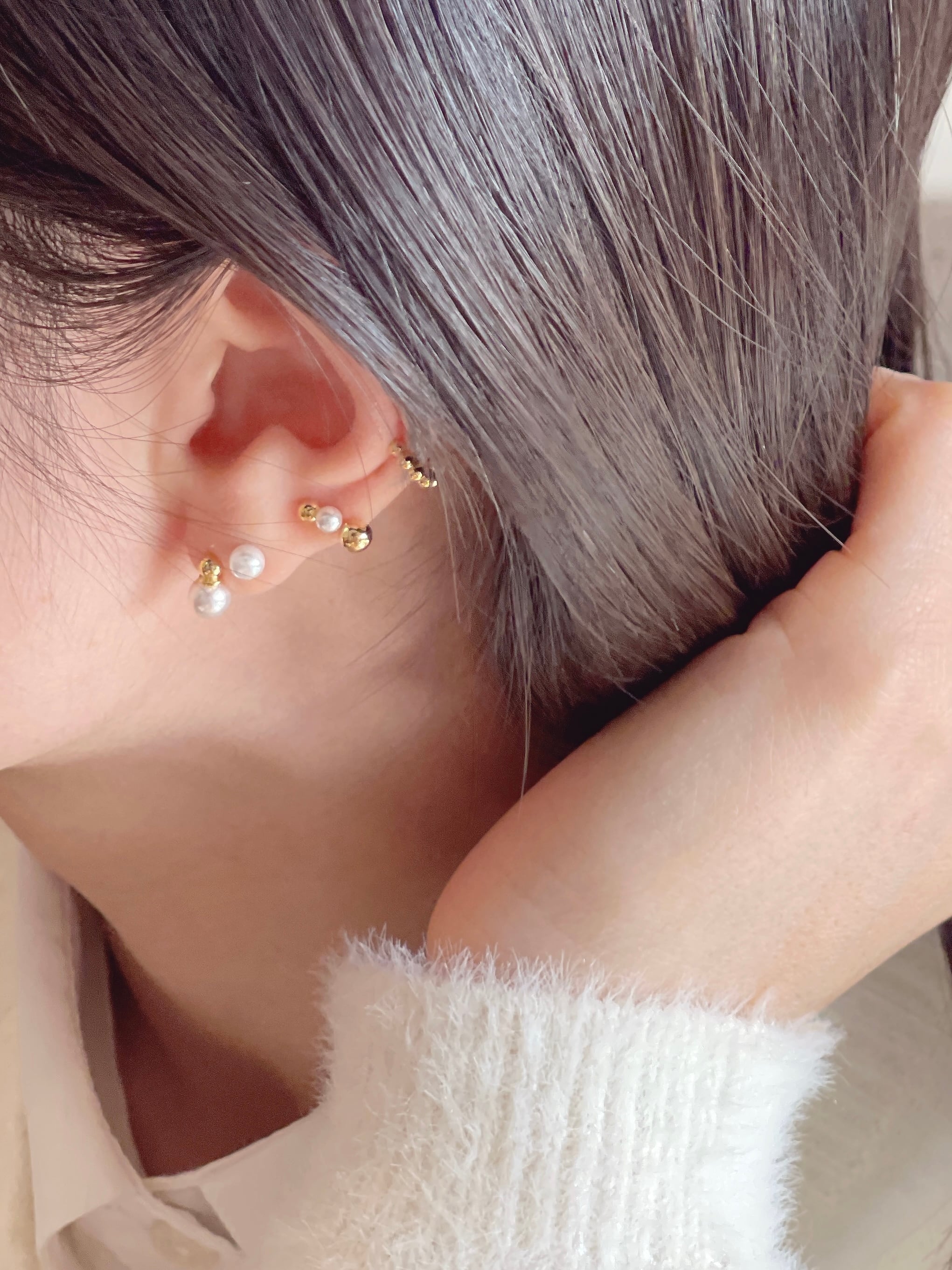 Gold pearl 4 set (Silver 925）