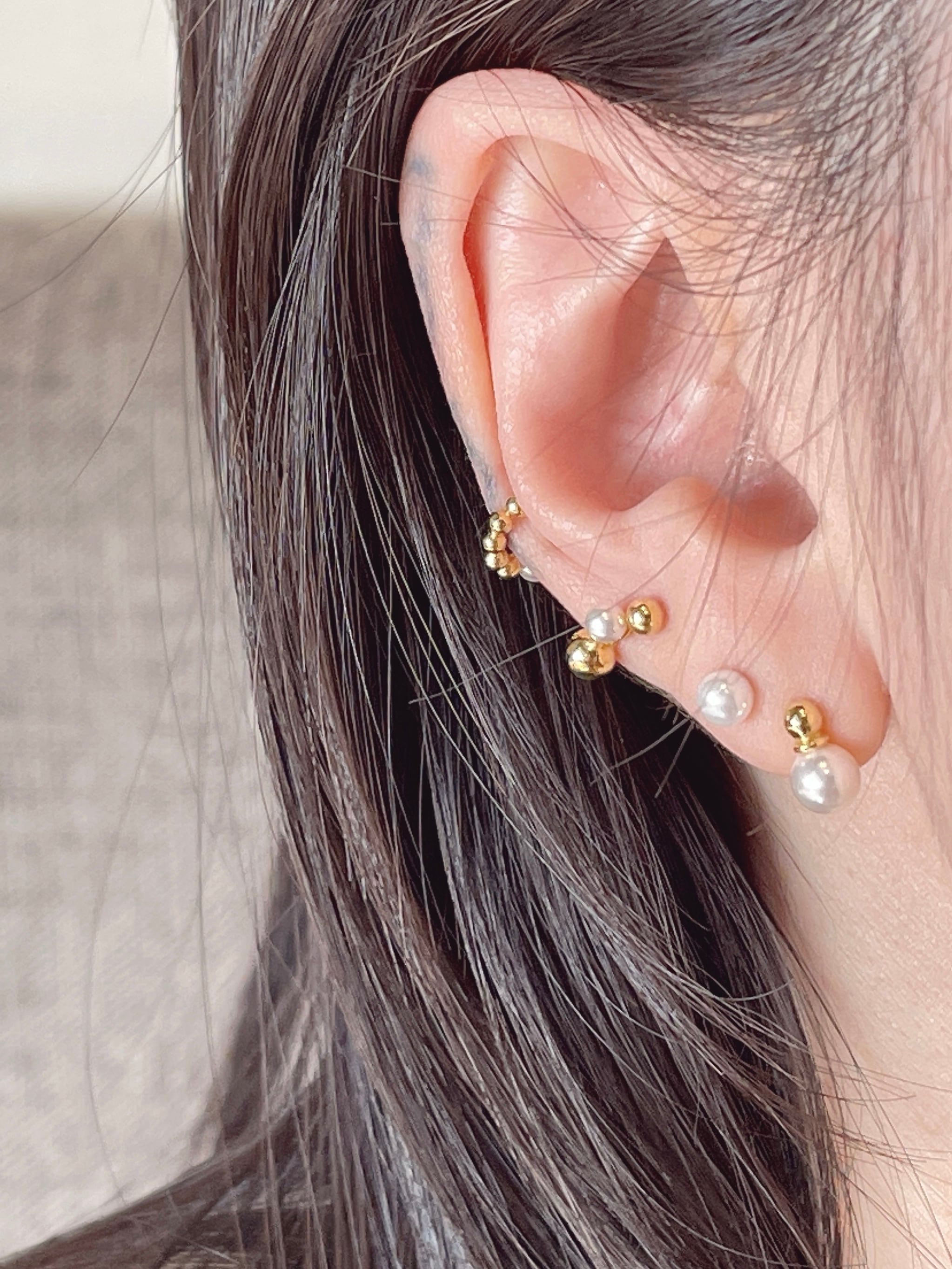 Gold pearl 4 set (Silver 925）