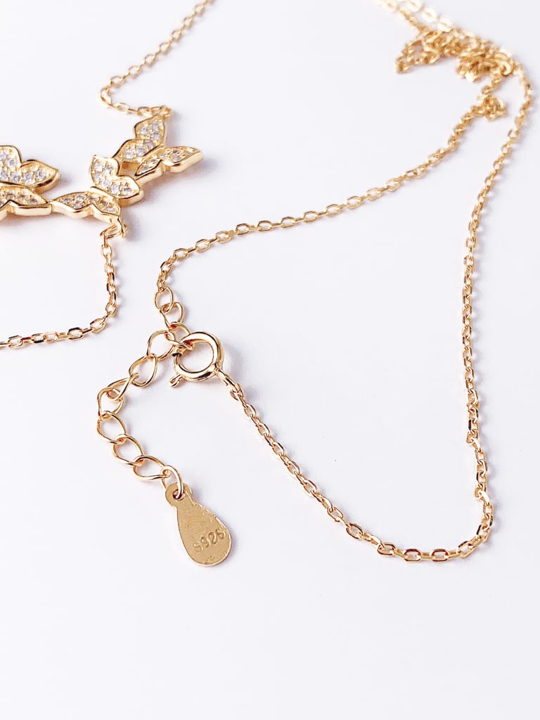 3 butterflies  neck（Silver 925）