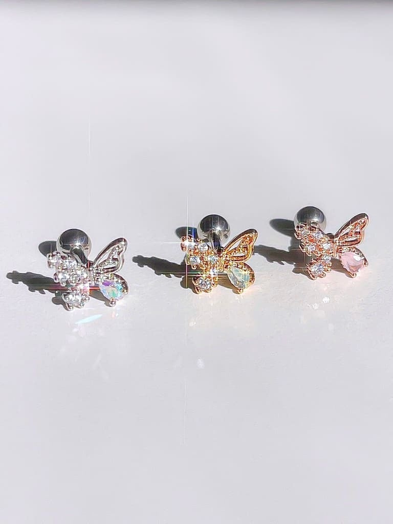 Rhinestone butterfly (金属アレルギー対応)