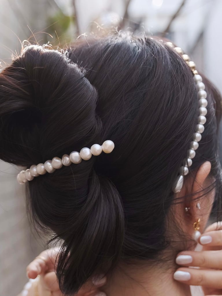 Pearl long hair clip