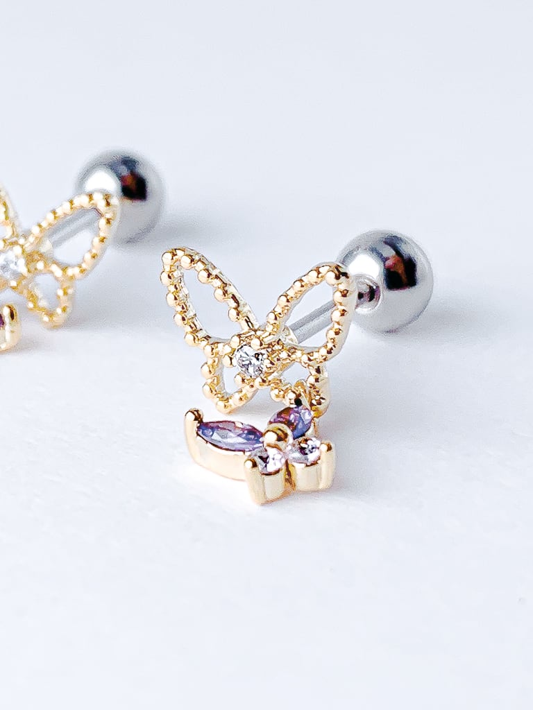 Purple Butterfly 2 set  (金属アレルギー対応)