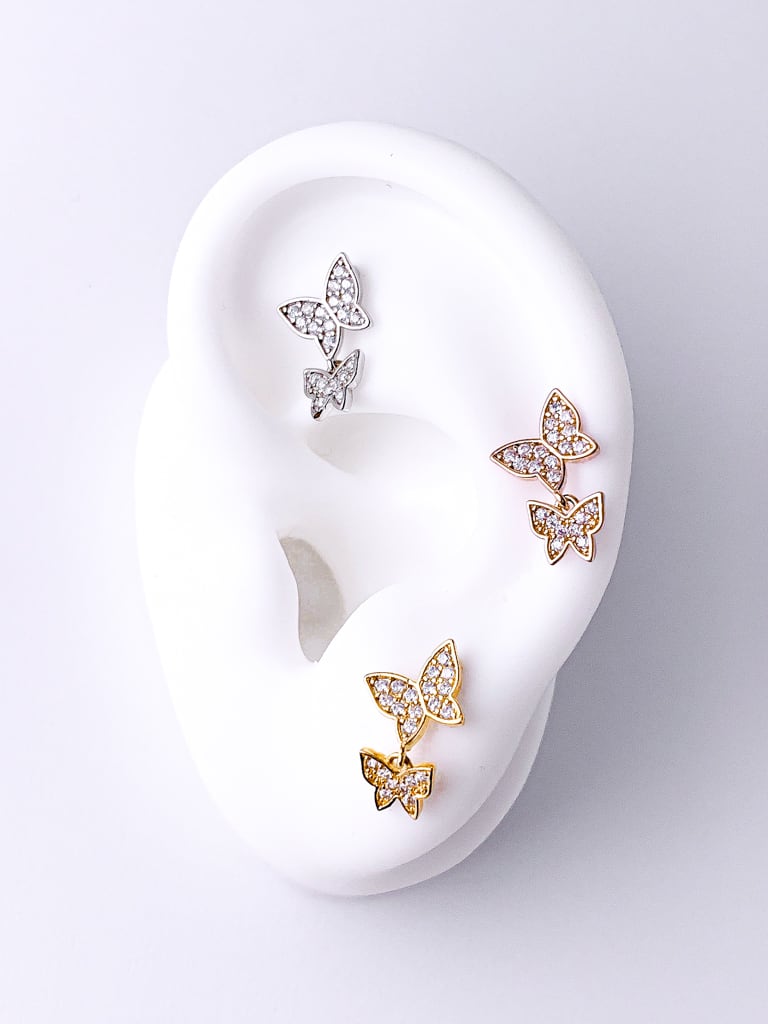 2 Crystal Butterfly (金属アレルギー対応)