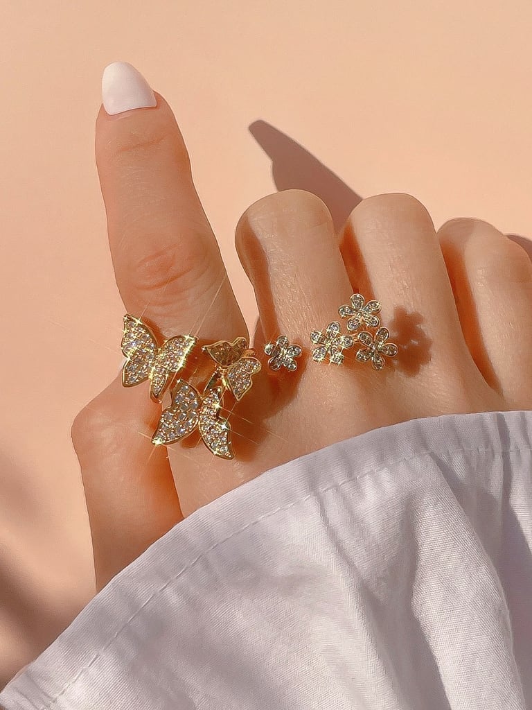4 flower ring