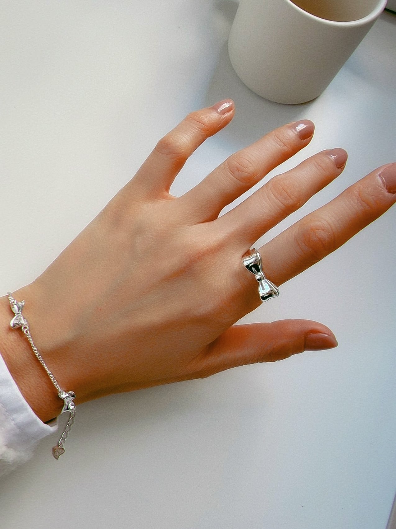 Bow ribbon ring（Silver 925）