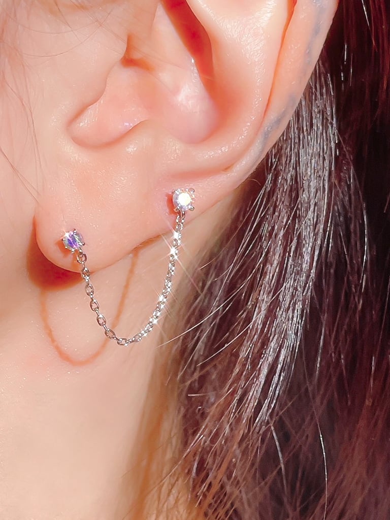 Double stone chain (金属アレルギー対応)