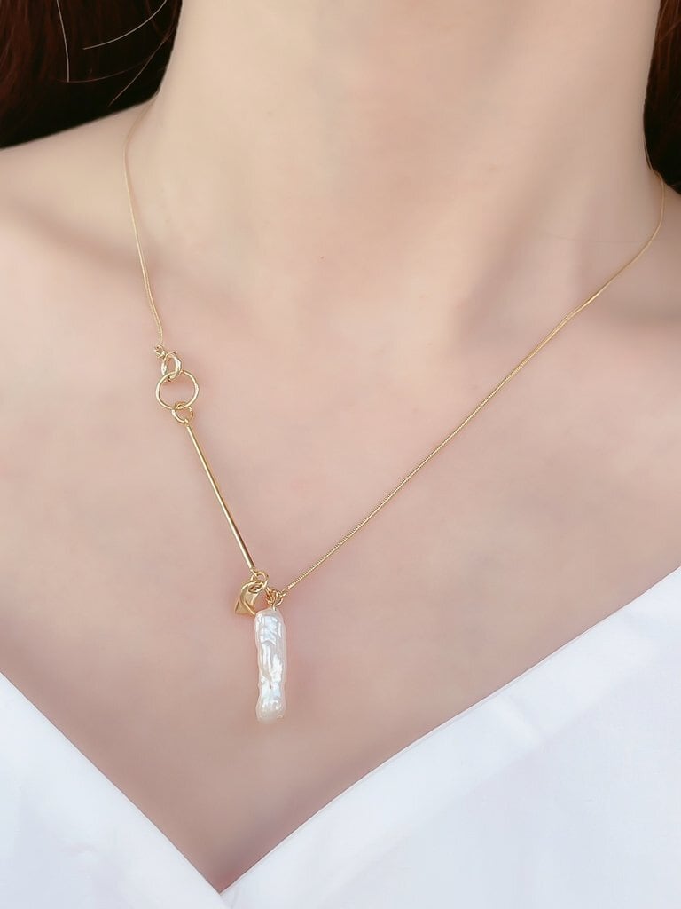 【お得 20%off】Long pearl neck (silver 925)