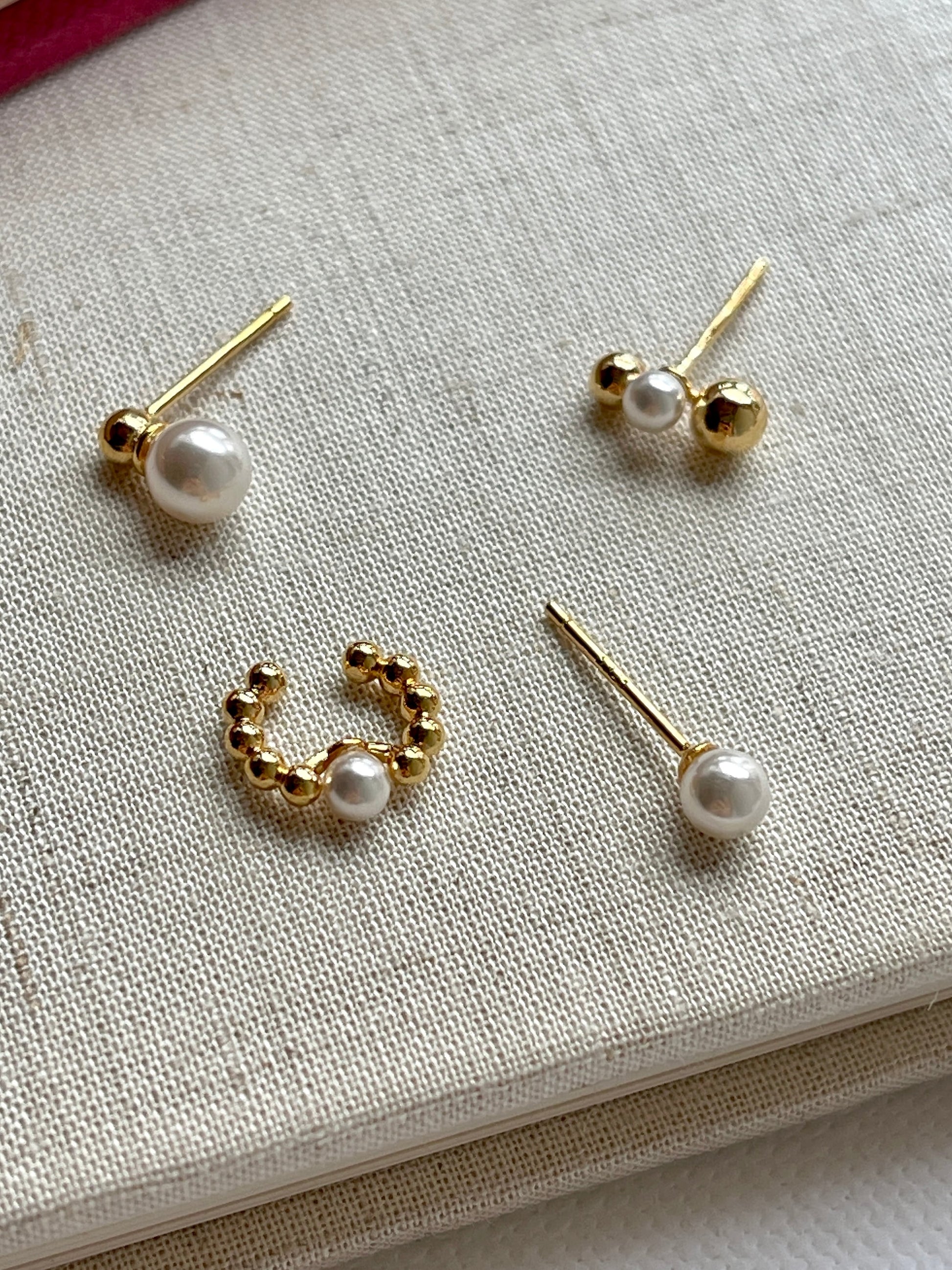 Gold pearl 4 set (Silver 925）