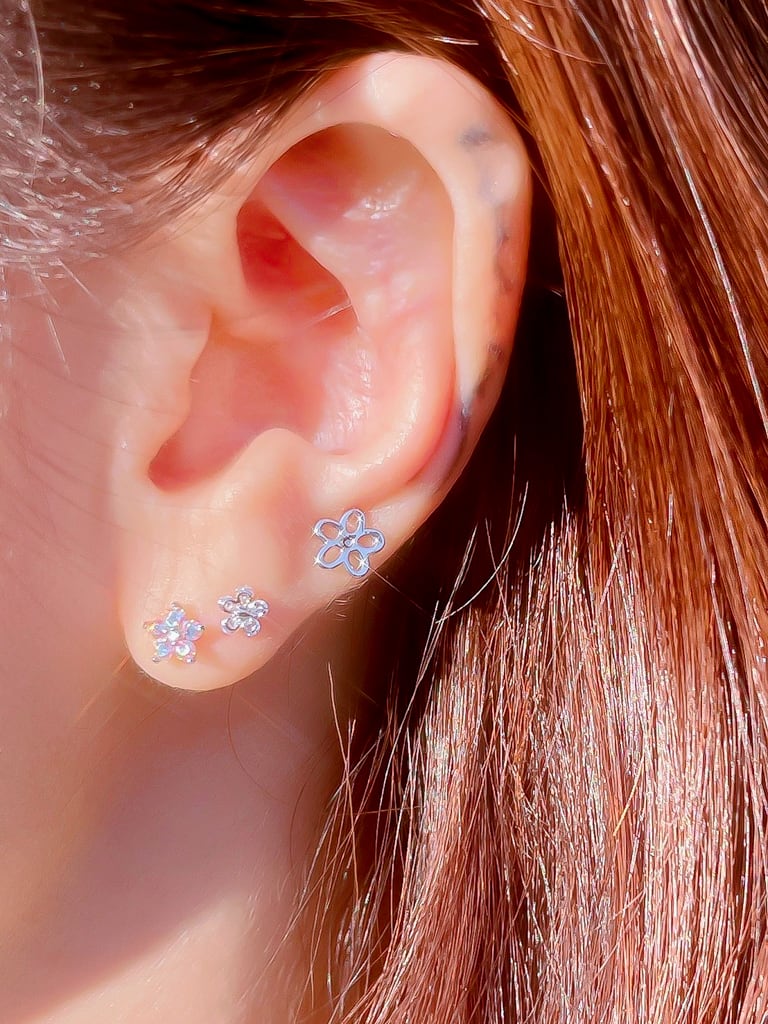 Petit crystal flower  (金属アレルギー対応)