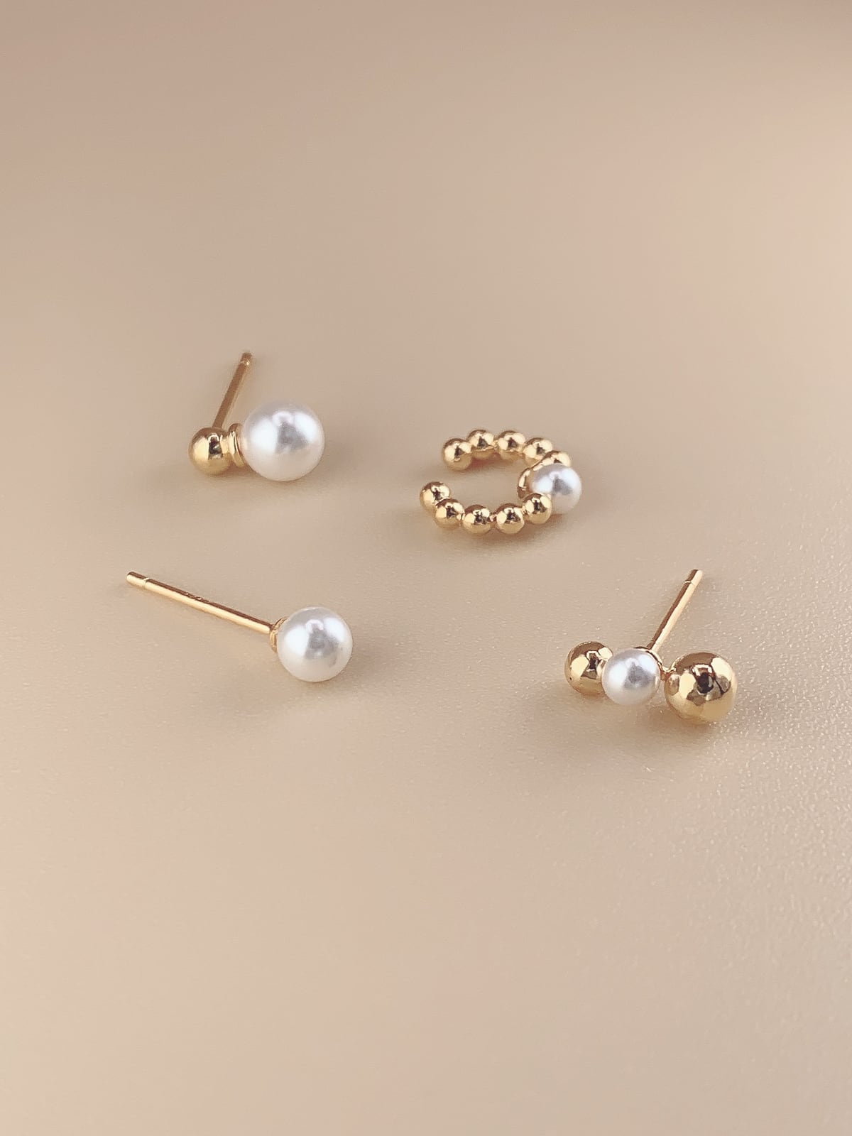 Gold pearl 4 set (Silver 925）