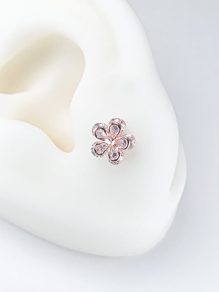 Petit crystal flower  M (金属アレルギー対応)