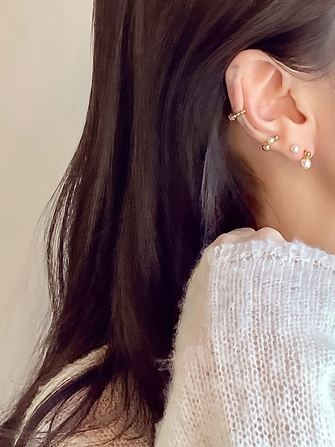 Gold pearl 4 set (Silver 925）