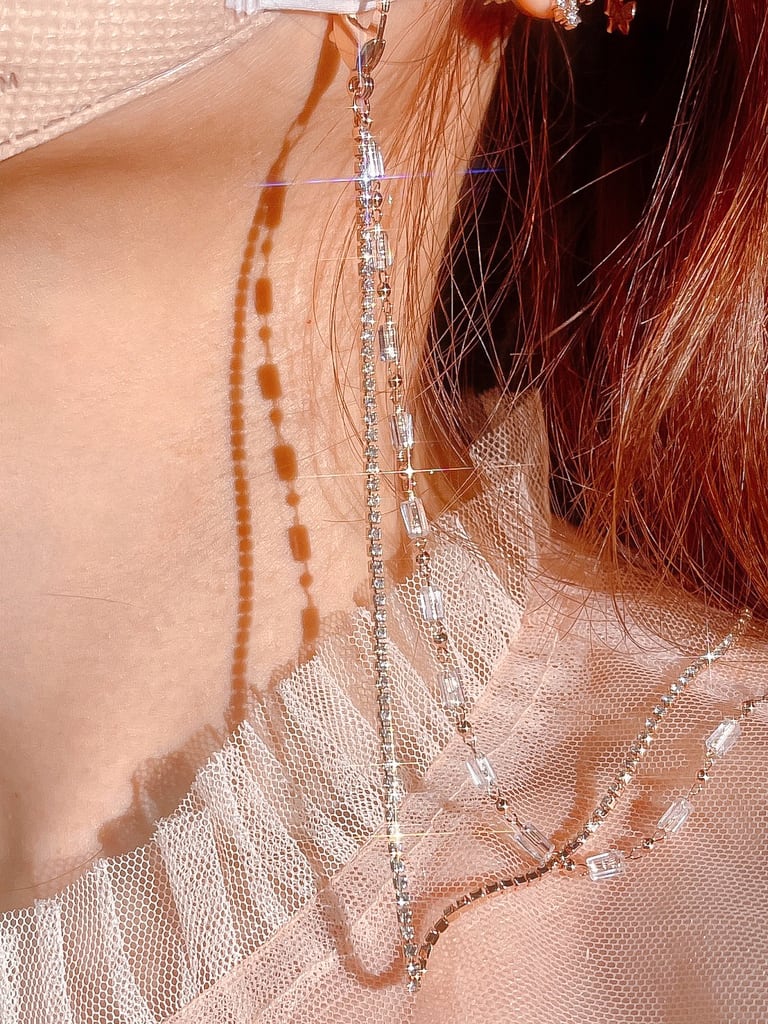 【マスクチェーン】Crystal triple chain