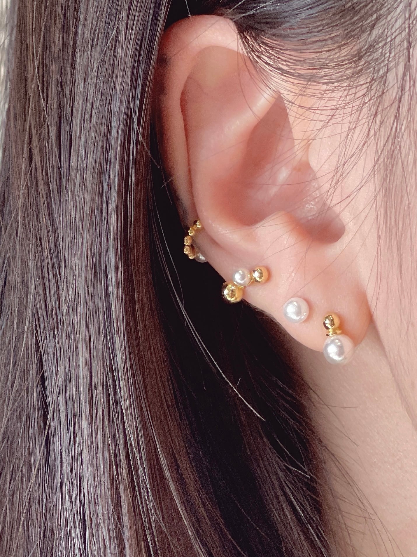 Gold pearl 4 set (Silver 925）