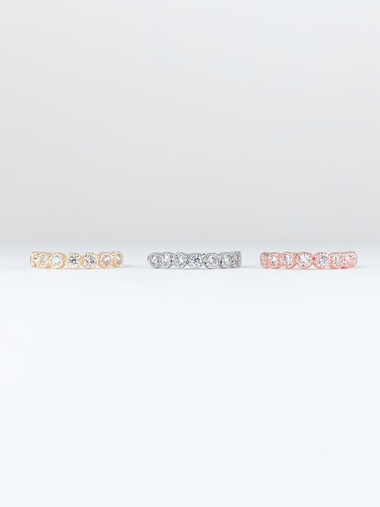 8 crystal hoop ring