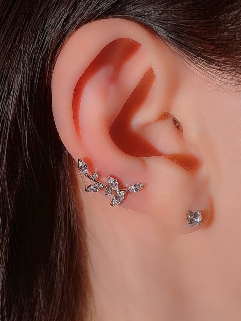 【お得セット】2 Crystal Leaf set (金属アレルギー対応)