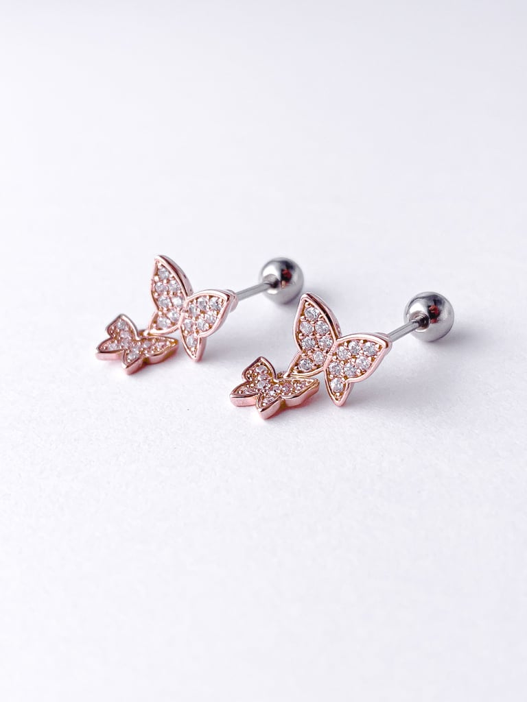2 Crystal Butterfly (金属アレルギー対応)