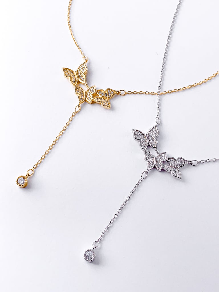 3 butterflies  neck（Silver 925）