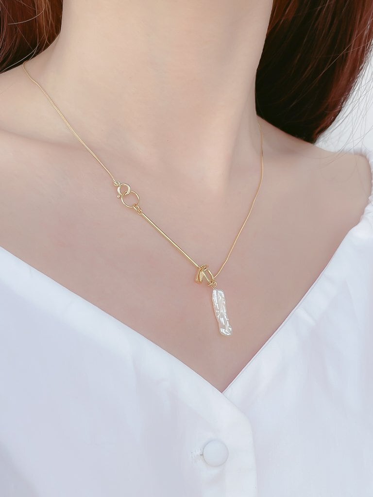 【お得 20%off】Long pearl neck (silver 925)