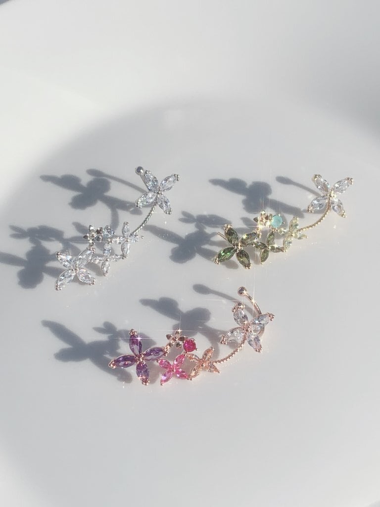 Crystal Flower Cuff