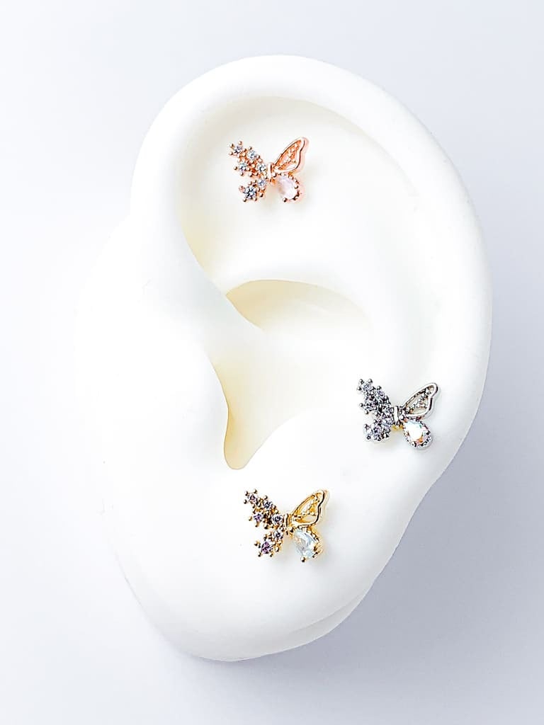 Rhinestone butterfly (金属アレルギー対応)