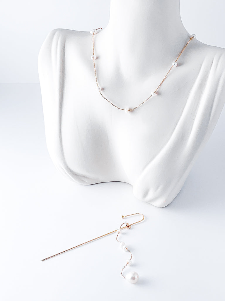 Thin pearl neck Ⅱ (淡水真珠)