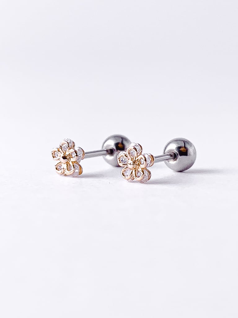 Petit crystal flower  (金属アレルギー対応)
