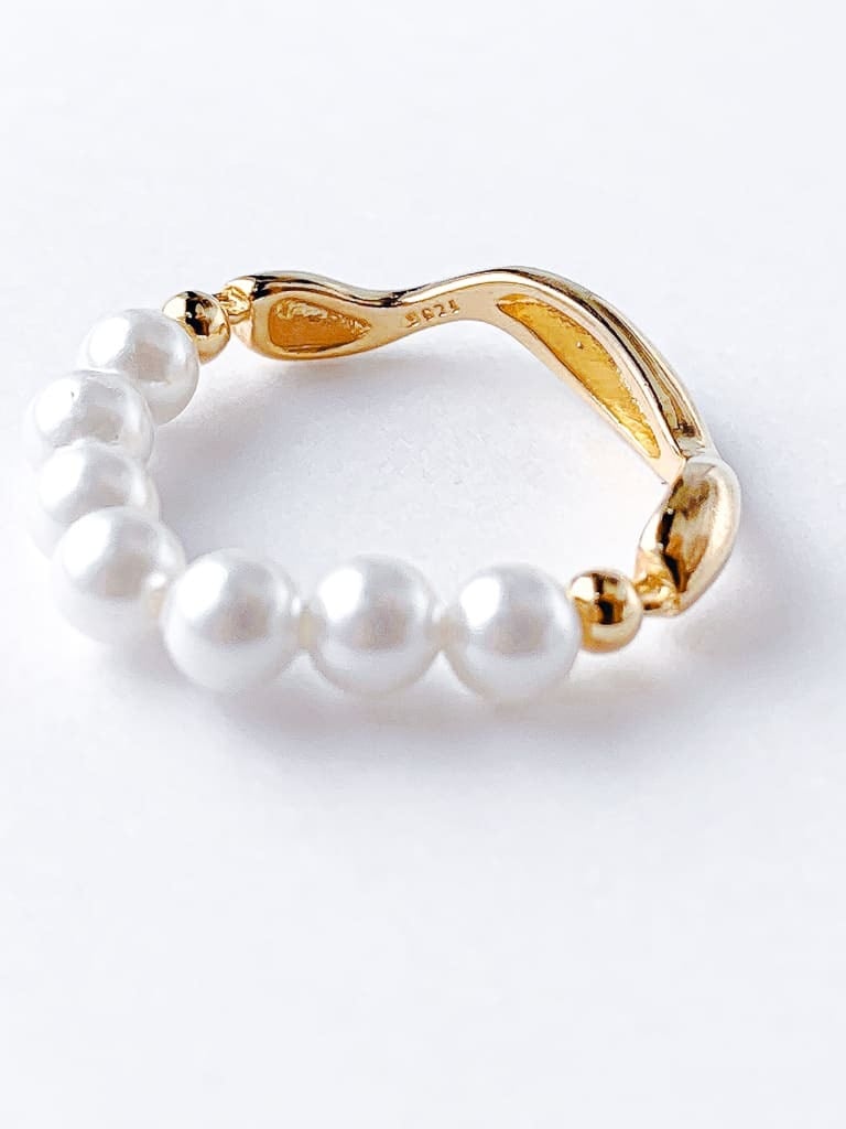 Half pearl ring（Silver 925）