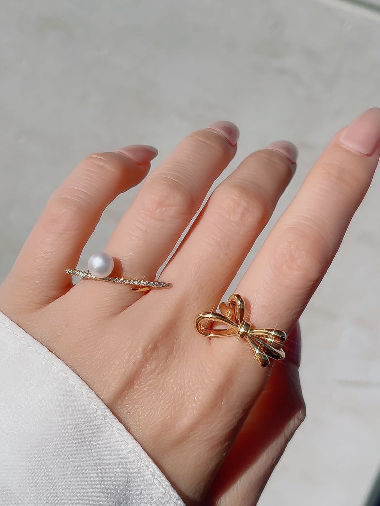 Stick pearl ring