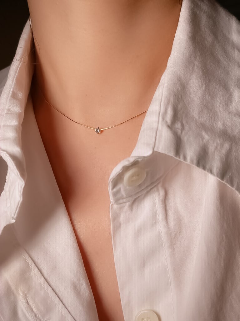 1 stone neck（Silver 925）