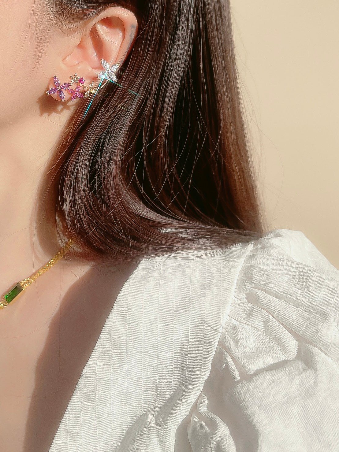 Crystal Flower Cuff