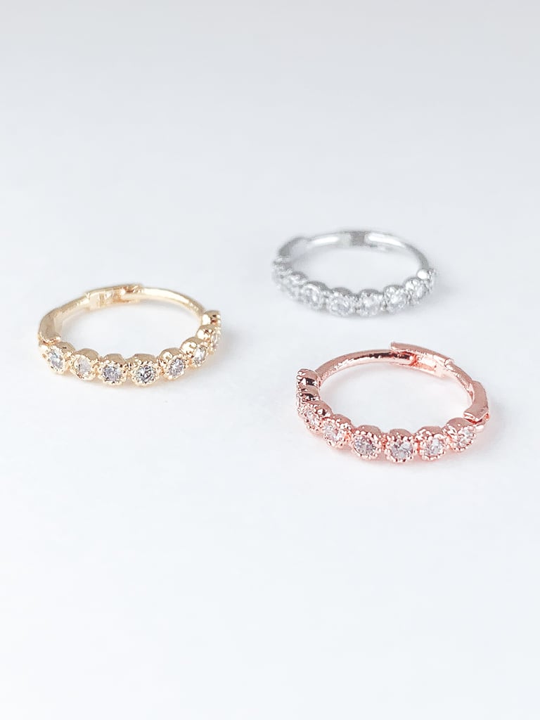 8 crystal hoop ring