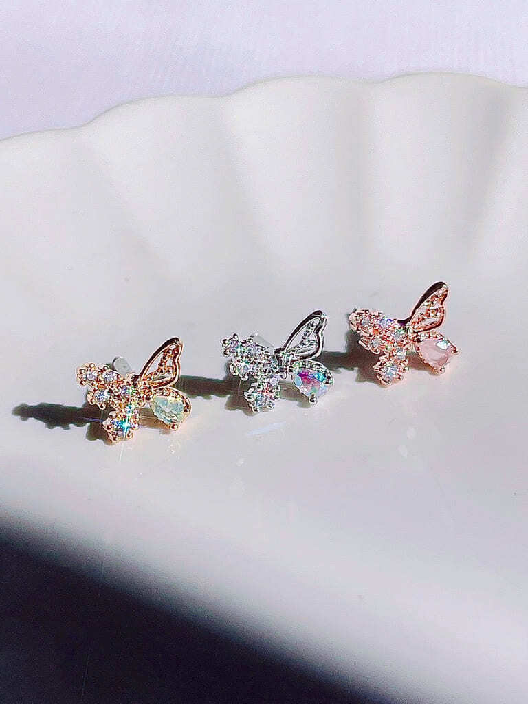 Rhinestone butterfly (金属アレルギー対応)