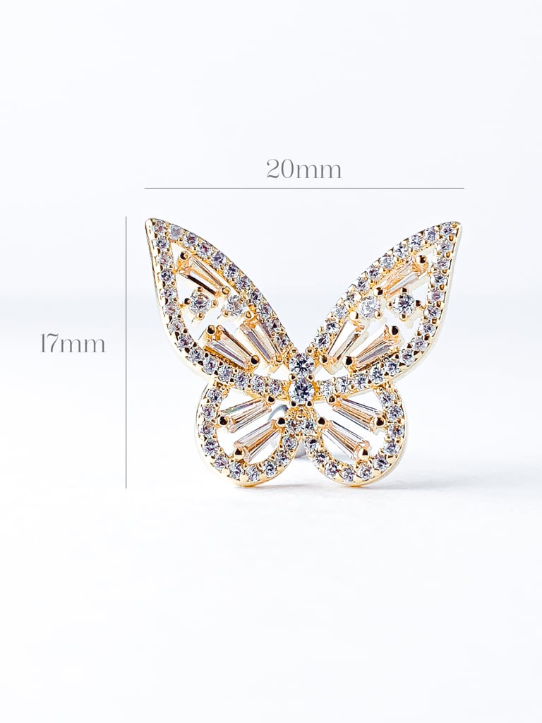 Crystal Butterfly (M size／金属アレルギー対応Ver.）