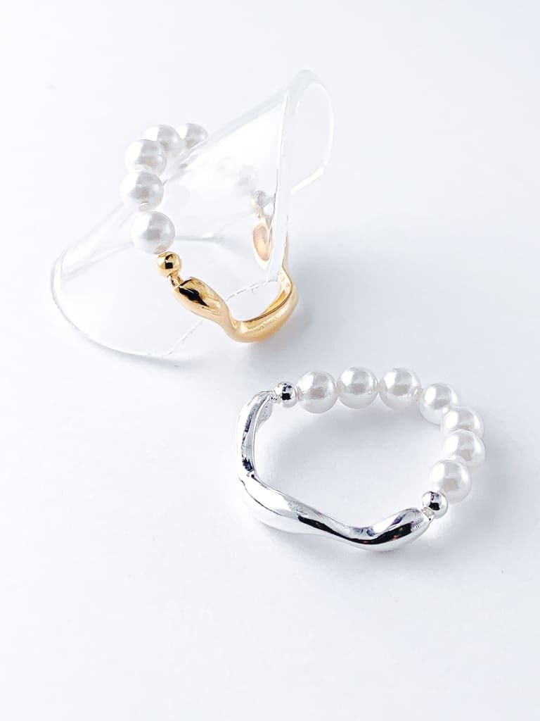 Half pearl ring（Silver 925）