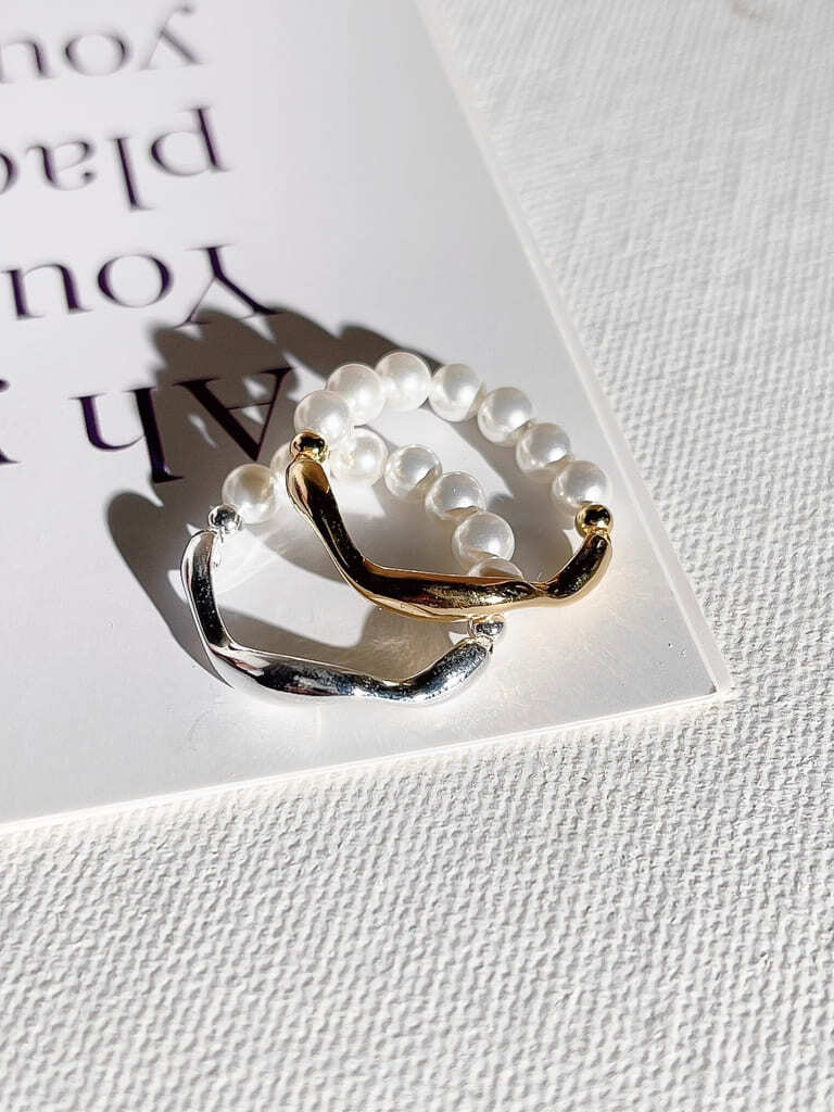 Half pearl ring（Silver 925）
