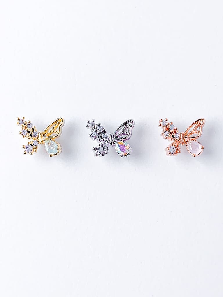 Rhinestone butterfly (金属アレルギー対応)