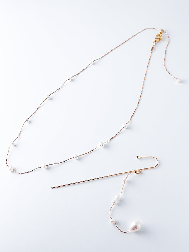 Thin pearl neck Ⅱ (淡水真珠)