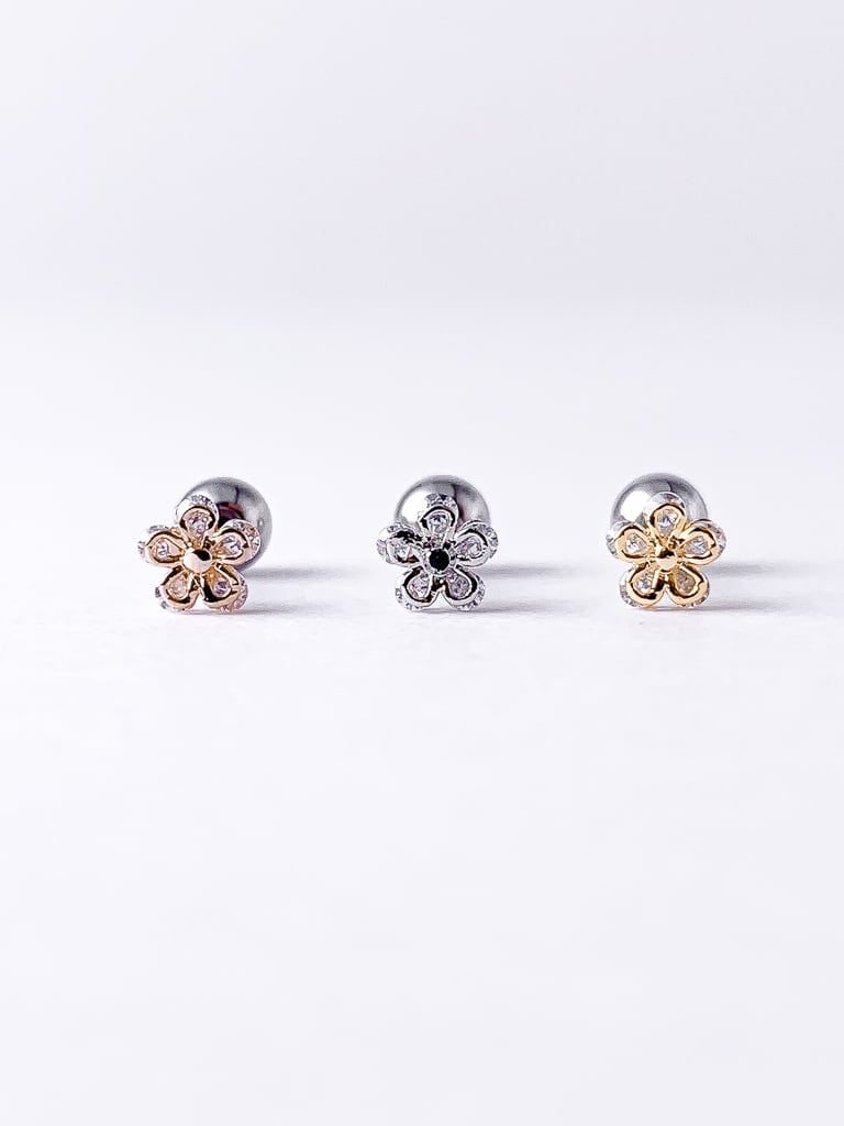 Petit crystal flower  (金属アレルギー対応)