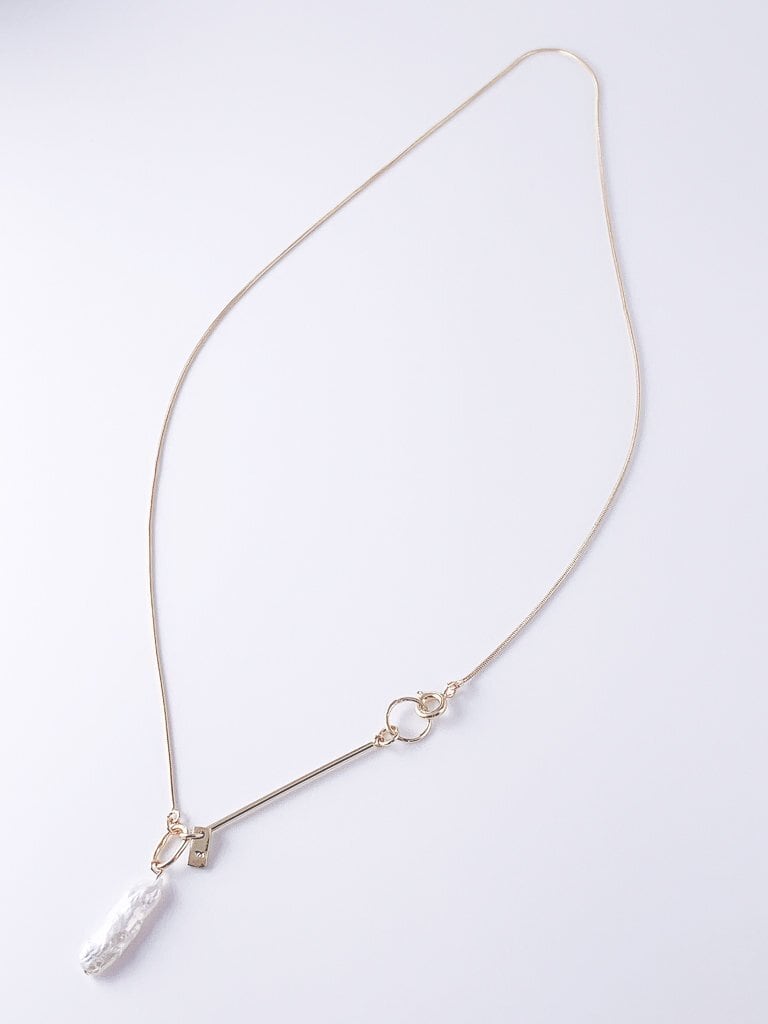 【お得 20%off】Long pearl neck (silver 925)