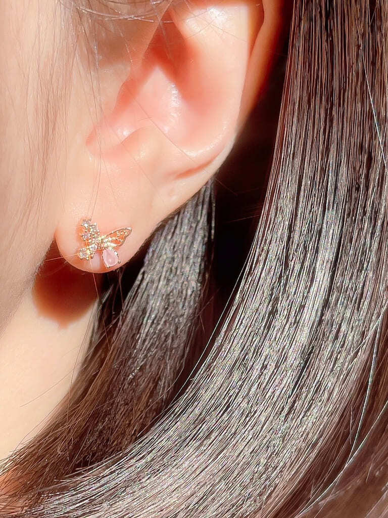 Rhinestone butterfly (金属アレルギー対応)