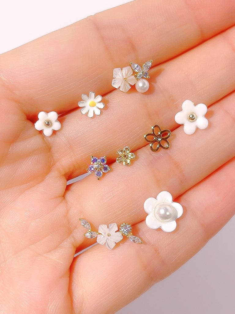 Petit crystal flower  (金属アレルギー対応)