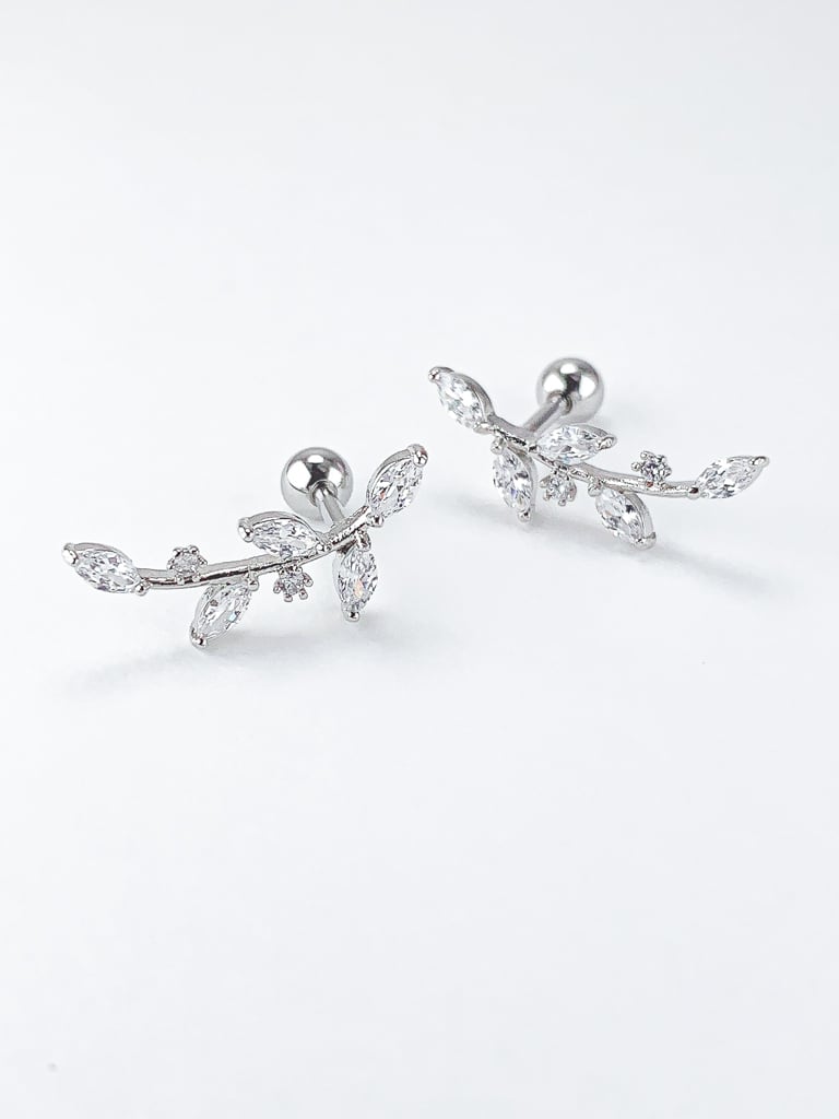 【お得セット】2 Crystal Leaf set (金属アレルギー対応)