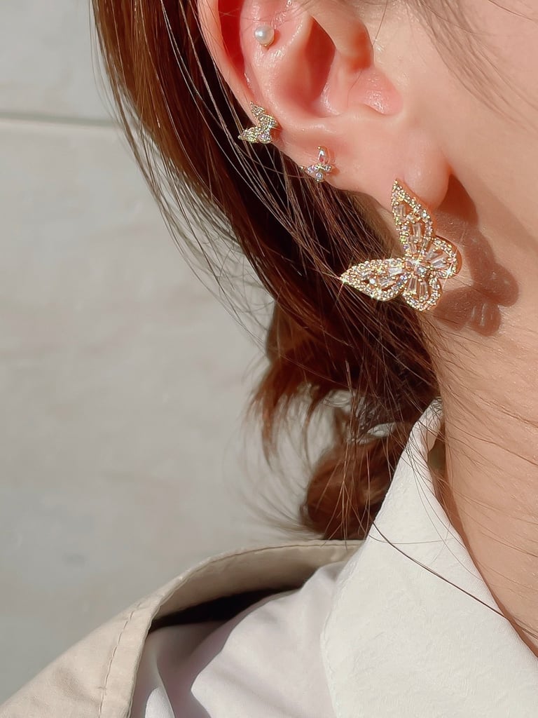 Crystal Butterfly (M size）イヤリングVer.