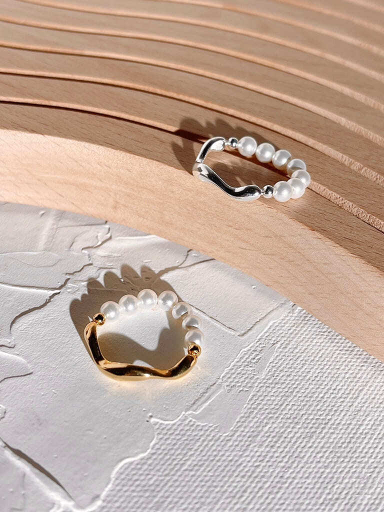 Half pearl ring（Silver 925）