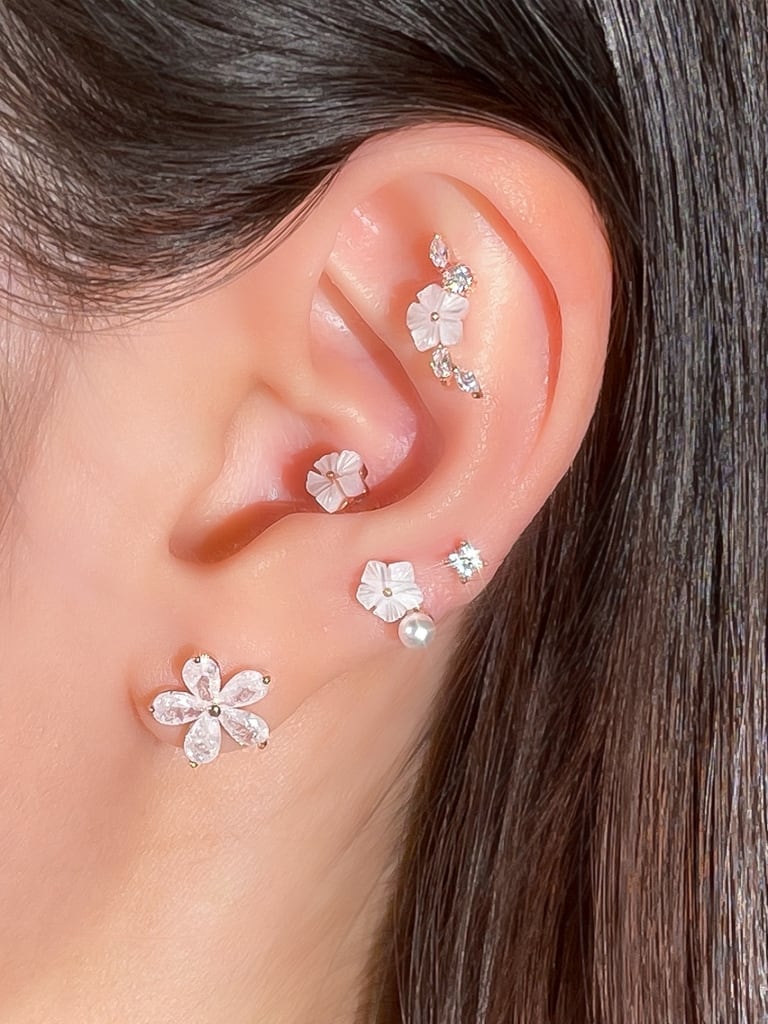 【お得セット】White Flowers 5 set (金属アレルギー対応)