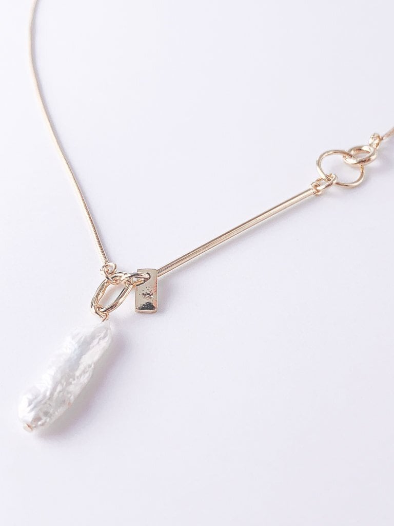 【お得 20%off】Long pearl neck (silver 925)