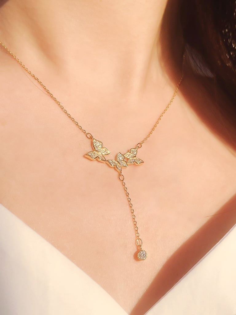 3 butterflies  neck（Silver 925）