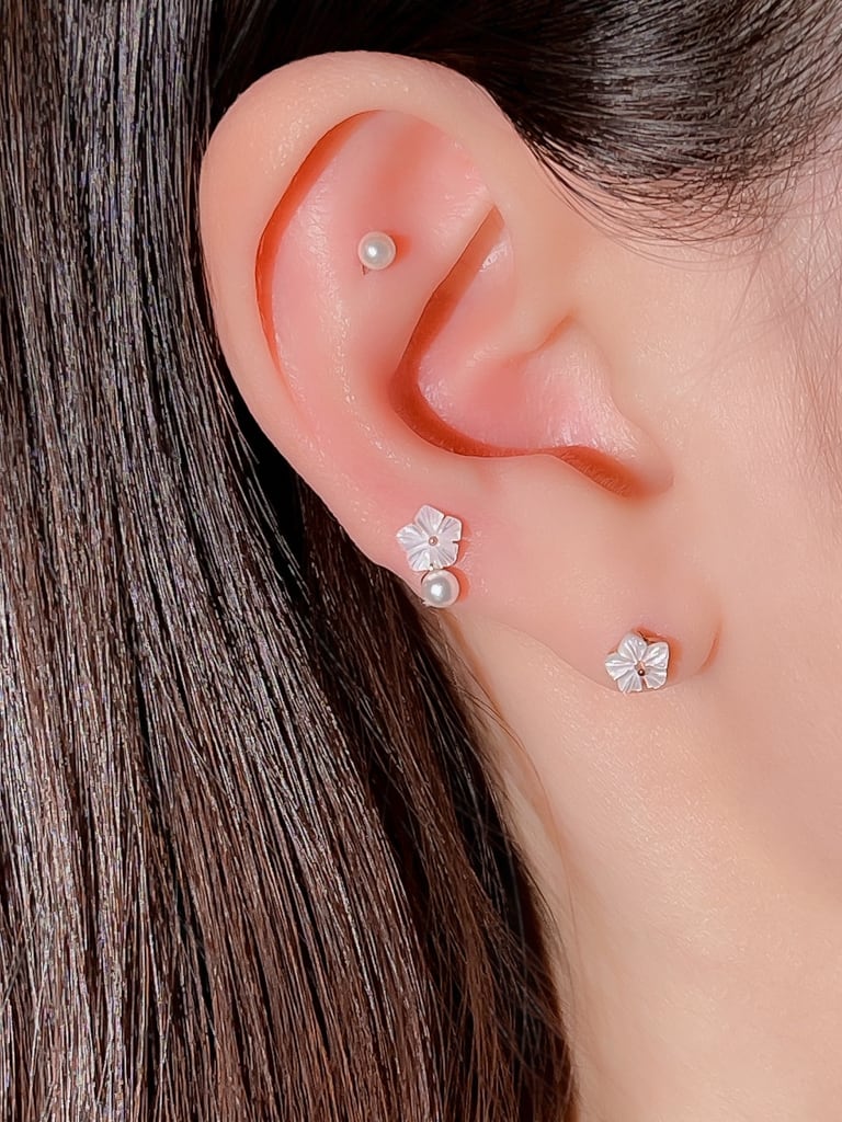 【お得セット】White Flowers 5 set (金属アレルギー対応)